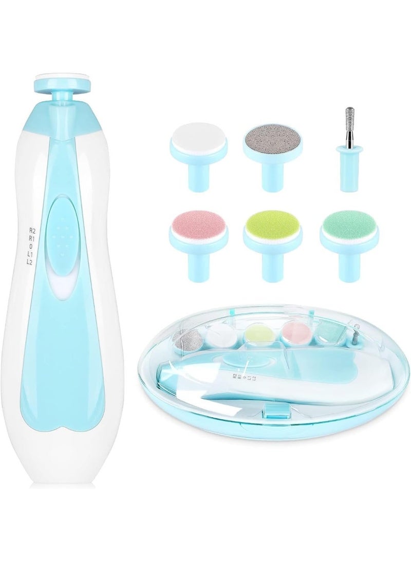 Baby Nail trimmer- find back -  File Drill For Baby No Sharp Claws Hurt, Nail Care Professional Manicure Pedicure System For Beauty Nail Art, 6 In 1 Safety Cutter Trimmer Clipper For Toes And Fingers  - multi colour- care for the baby - Image 2